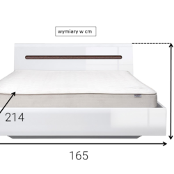 Łóżko białe połysk 160×200 ze stelażem SYDNEY Dostawa do 21 dni