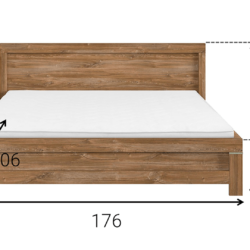 Łóżko 160×200 ze stelażem w stylu loft NORDIC Wysyłka w 24 h